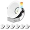 Luxrite 6 Inch Regressed LED Recessed Downlights 5 CCT Selectable 2700K5000K 24W 1850LM Dimmable, 6PK LR24940-6PK - alternate 1